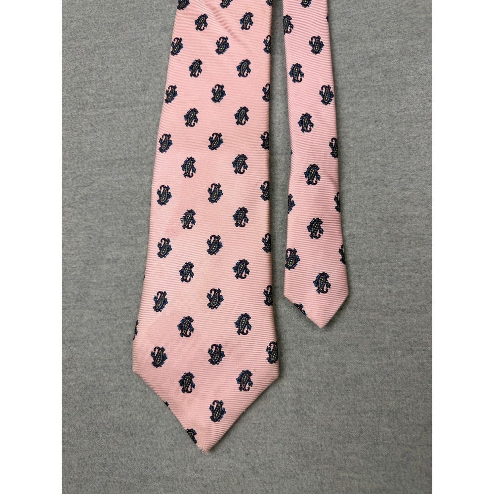 Brooks Brothers Mens Pink Paisley Necktie Classic 1818 Business Formal‎ Tie 50s